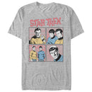 Men's Star Trek Retro Cartoon Kirk & Spock Comic Frames T-Shirt