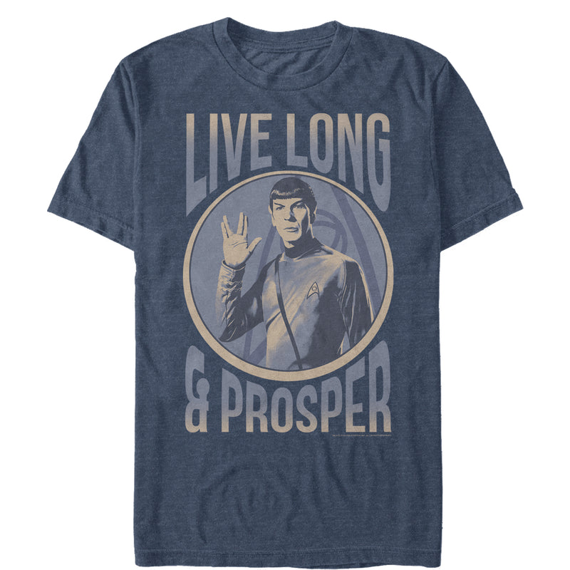 Men's Star Trek: The Original Series Spock Live Long & Prosper Circle T-Shirt