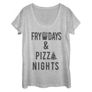 Women's CHIN UP Frydays and Pizza Nights Scoop Neck