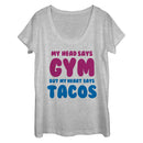 Women's CHIN UP Heart Says Tacos Scoop Neck