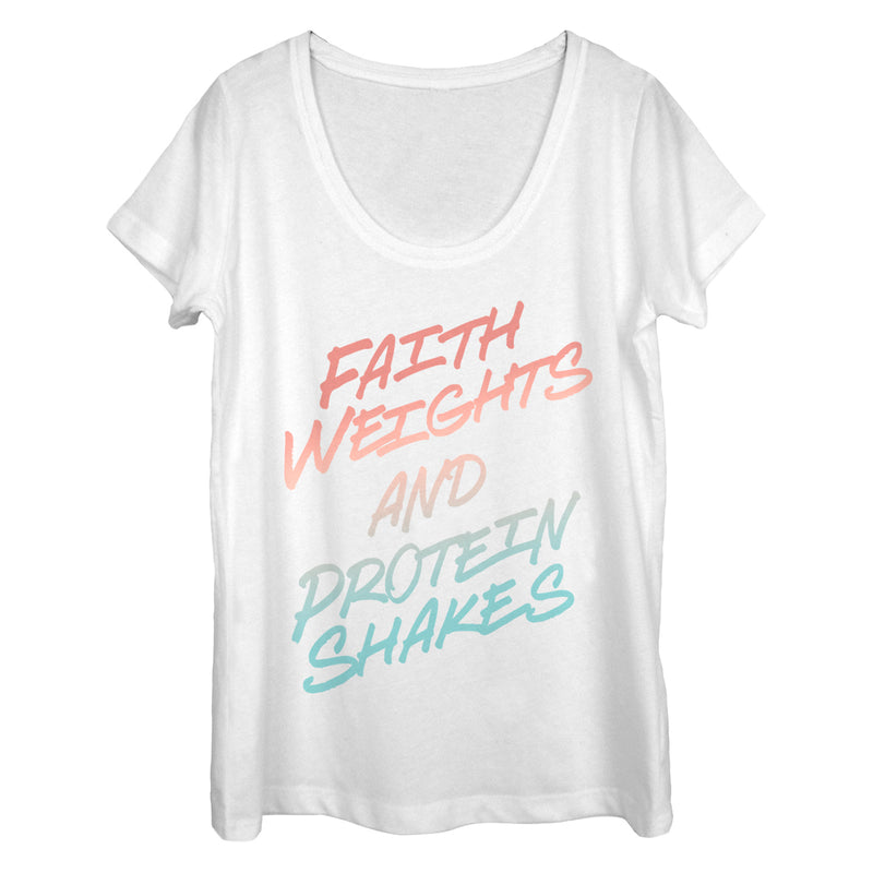 Women's CHIN UP Protein Shake Trio Scoop Neck