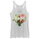 Women's CHIN UP Nope Flowers Racerback Tank Top