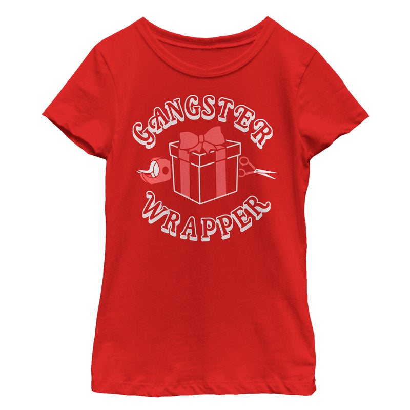 Girl's Lost Gods Christmas Gangster Wrapper T-Shirt