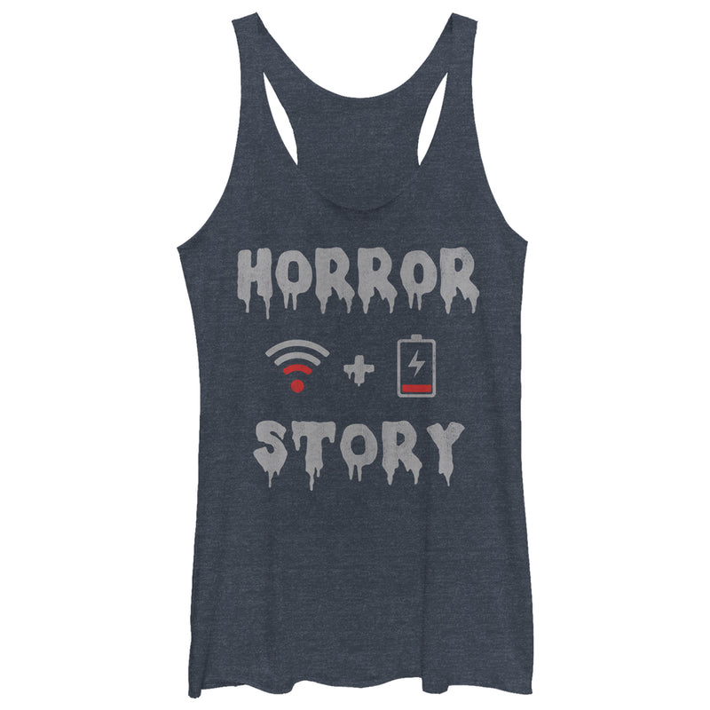 Women's CHIN UP Halloween WIFI Horror Story Racerback Tank Top