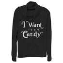 Junior's CHIN UP Halloween Want Candy Cowl Neck Sweatshirt