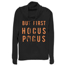 Junior's CHIN UP Halloween Cat Hocus Pocus Cowl Neck Sweatshirt