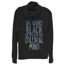 Junior's CHIN UP Most Colorful Mind Cowl Neck Sweatshirt