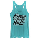 Women's CHIN UP Females Strong As Racerback Tank Top