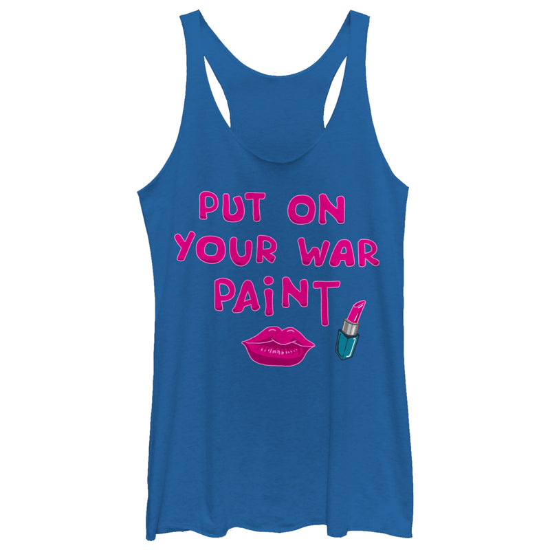 Women's CHIN UP War Paint Lipstick Racerback Tank Top