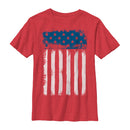 Boy's Lost Gods Fourth of July  Streak American Flag T-Shirt