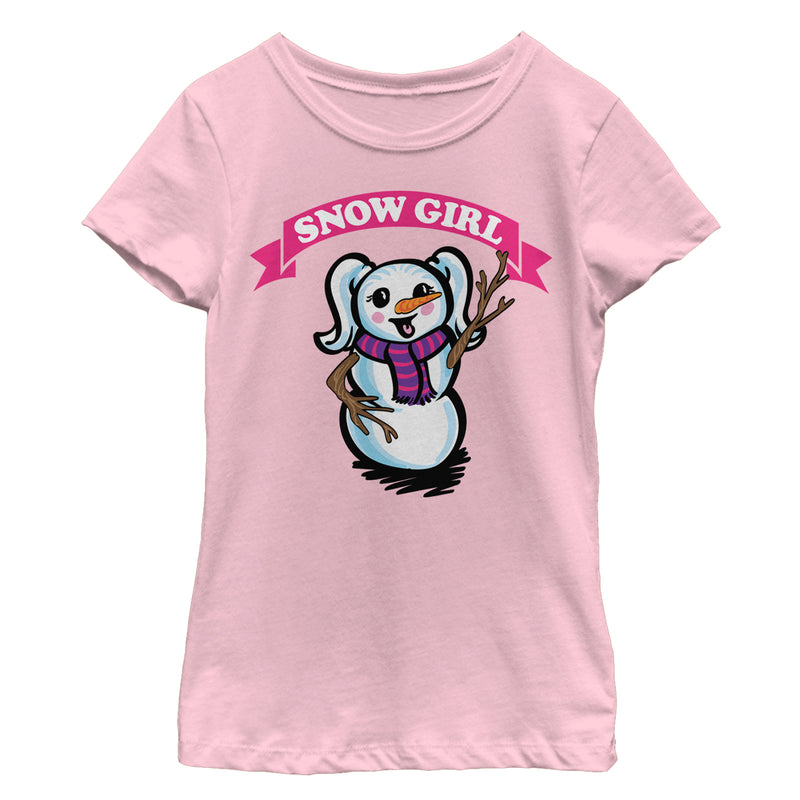 Girl's Lost Gods Christmas Snow Girl T-Shirt