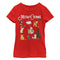Girl's Lost Gods Christmas Cat Collage T-Shirt