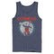 Men's Cuphead Smile and Wave Distressed Tank Top