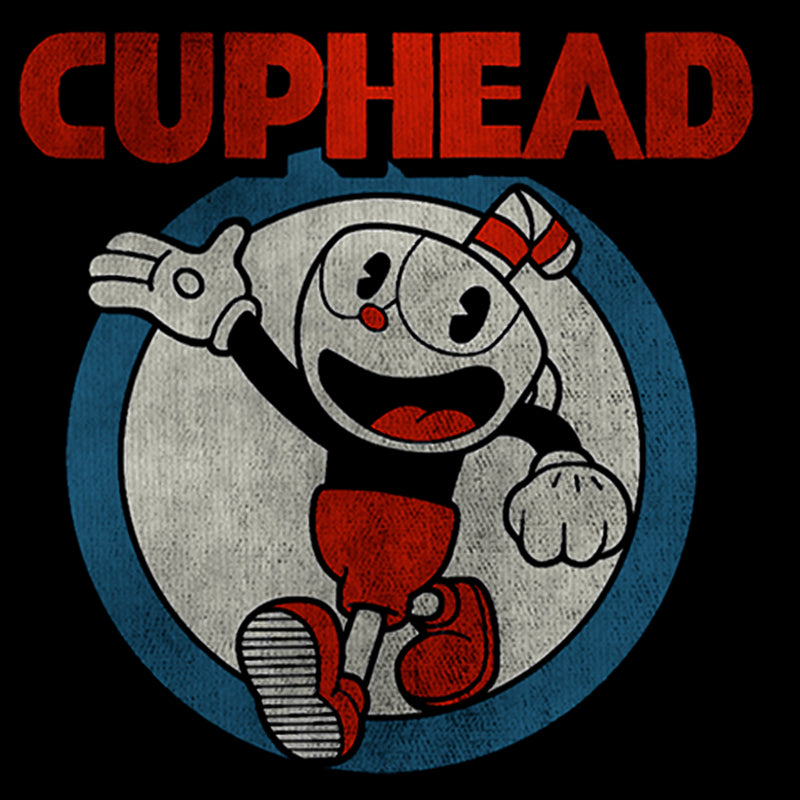 Junior's Cuphead Smile and Wave Distressed T-Shirt