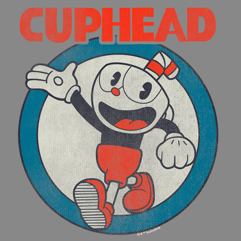 Boy's Cuphead Smile and Wave Distressed Performance Tee
