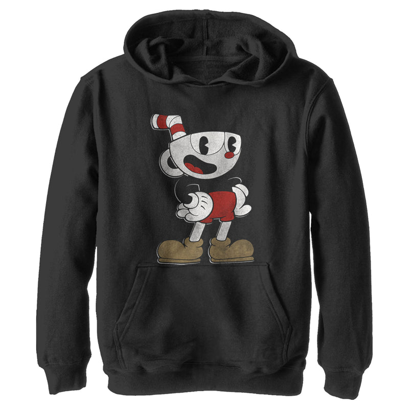 Boy's Cuphead Happy Pose Pull Over Hoodie