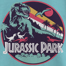 Girl's Jurassic Park Retro T. rex and Velociraptor T-Shirt