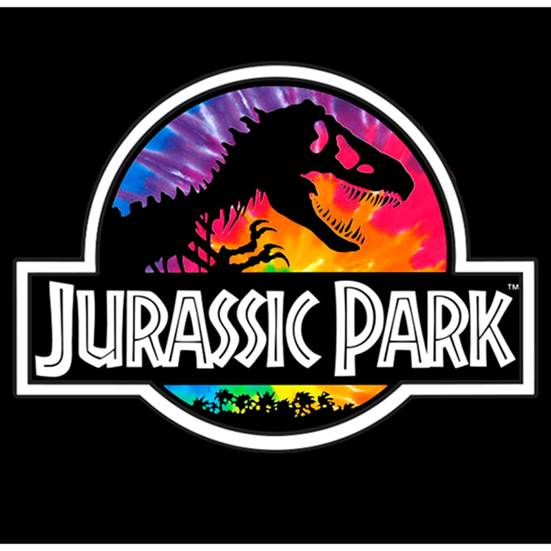 Boy's Jurassic Park Rainbow Tie Dye Logo T-Shirt
