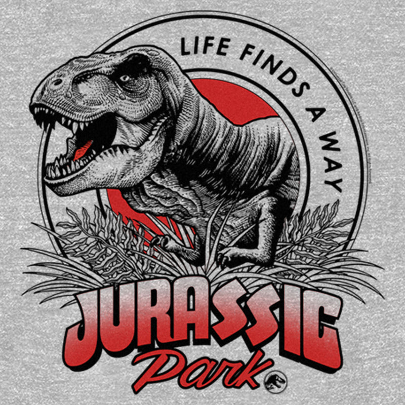 Women's Jurassic Park T. Rex Life Finds a Way T-Shirt