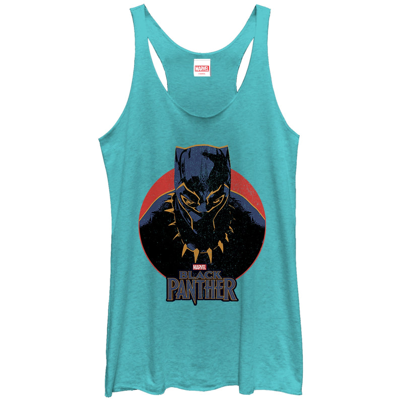 Women's Marvel Black Panther 2018 Retro Circle Racerback Tank Top