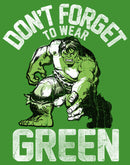 Boy's Marvel St. Patrick's Day Hulk  Don't Forget To Wear Green T-Shirt