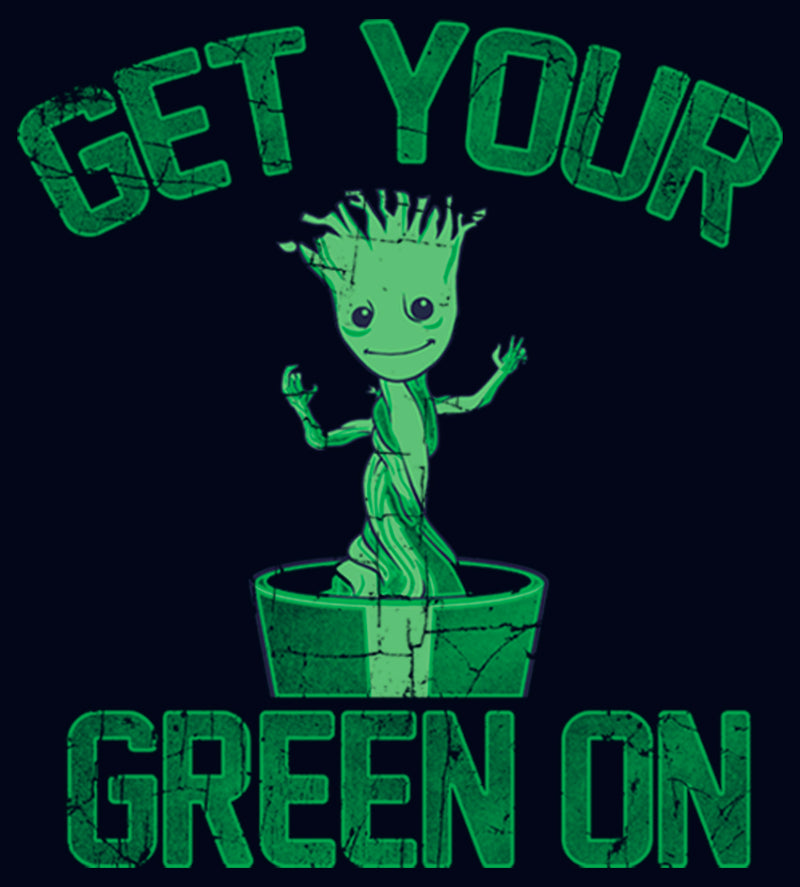 Girl's Marvel Groot St. Patrick's Day Get Your Green On T-Shirt