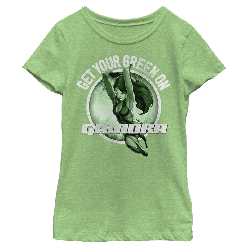 Girl's Marvel Gamora St. Patrick's Day Get Your Green On T-Shirt