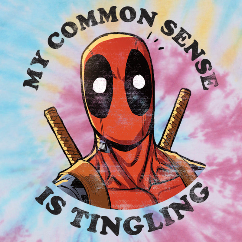 Men's Marvel Deadpool My Common Sense Is Tingling Distressed T-Shirt