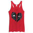 Women's Marvel Deadpool Heart Mask Racerback Tank Top