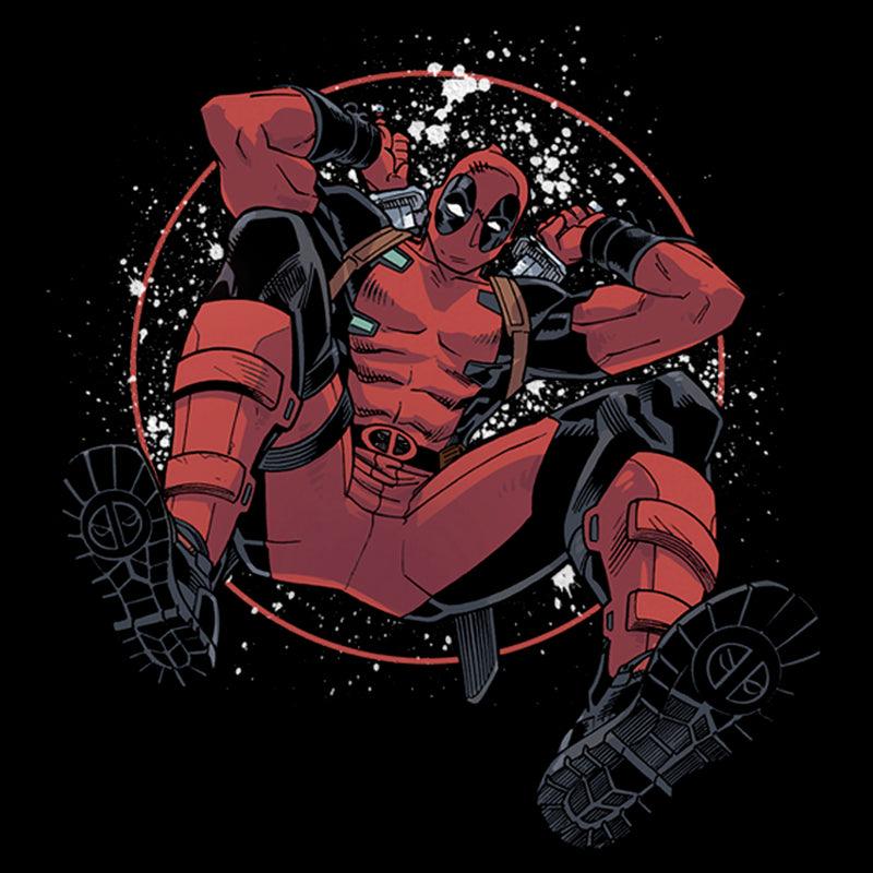 Junior's Marvel Deadpool Jump Splatter T-Shirt