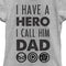 Girl's Marvel Father's Day Avengers Hero Dad T-Shirt