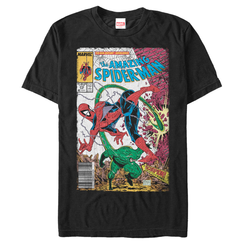 Men's Marvel Spider-Man Comic Scorpion Fight T-Shirt