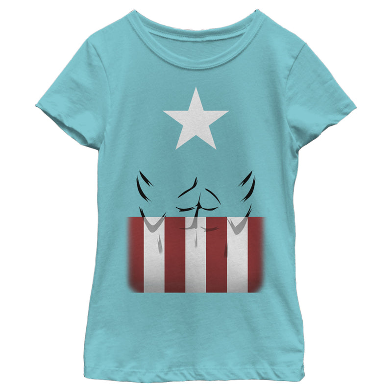 Girl's Marvel Captain America Body T-Shirt