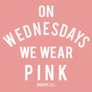 Junior's Mean Girls On Wednesdays We Wear Pink White Bold Sweatshirt