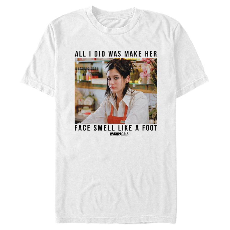 Men's Mean Girls Janis Ian Smell Like a Foot Quote T-Shirt