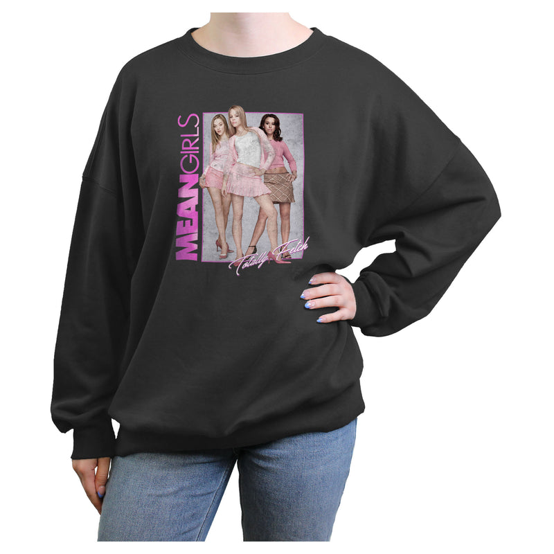 Junior's Mean Girls The Plastics Totally Fetch Distressed Sweatshirt