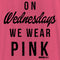 Women's Mean Girls On Wednesdays We Wear Pink Black Racerback Tank Top