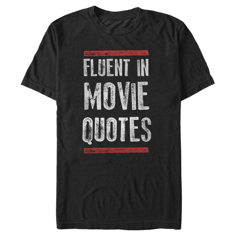 Men's Lost Gods Fluent in Movie Quotes Distressed T-Shirt