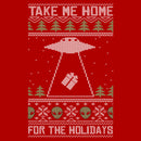 Junior's Lost Gods Ugly Christmas Take Me Home for the Holidays T-Shirt