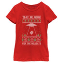 Girl's Lost Gods Ugly Christmas Take Me Home for the Holidays T-Shirt