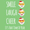 Girl's Lost Gods Christmas Santa Smile Laugh Cheer Emoji T-Shirt