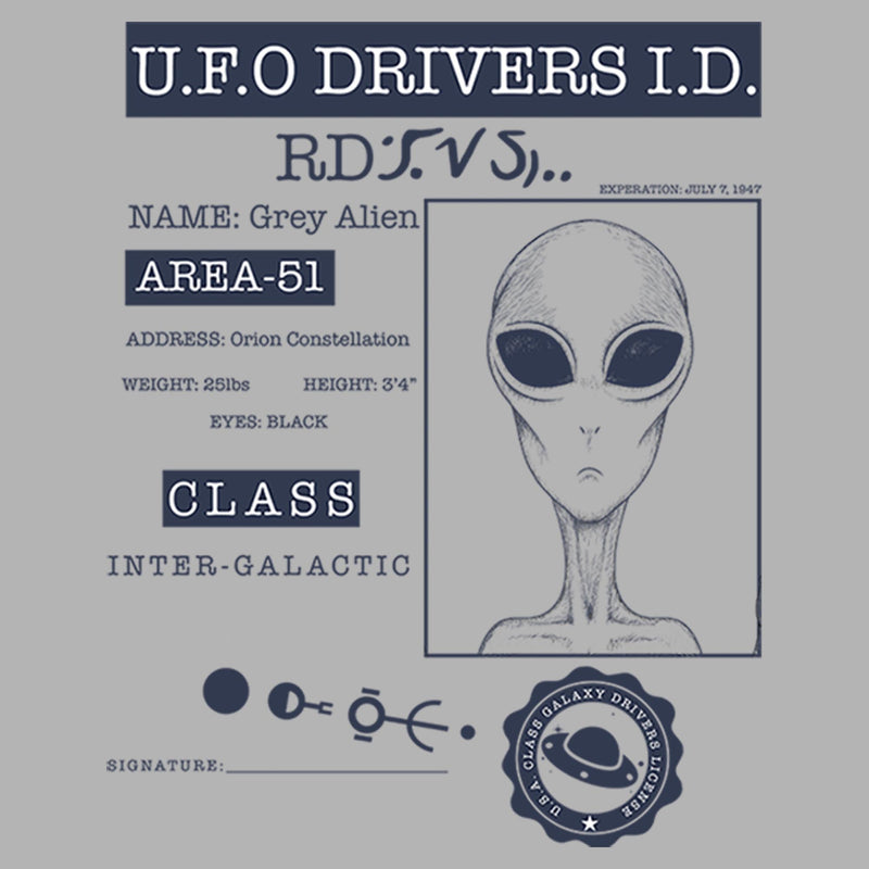 Men's Lost Gods UFO Drivers ID Pull Over Hoodie