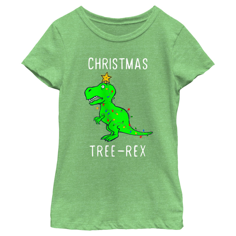 Girl's Lost Gods Christmas Tree-Rex T-Shirt