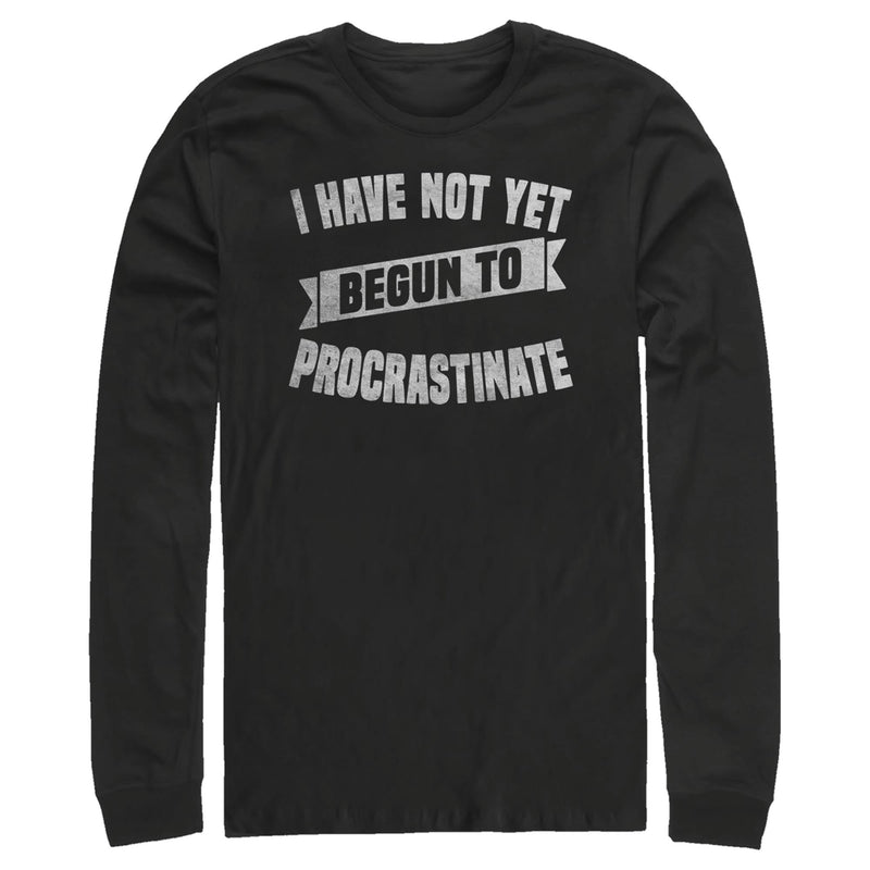 Men's Lost Gods I Have Not Yet Begun to Procrastinate Distressed Long Sleeve Shirt