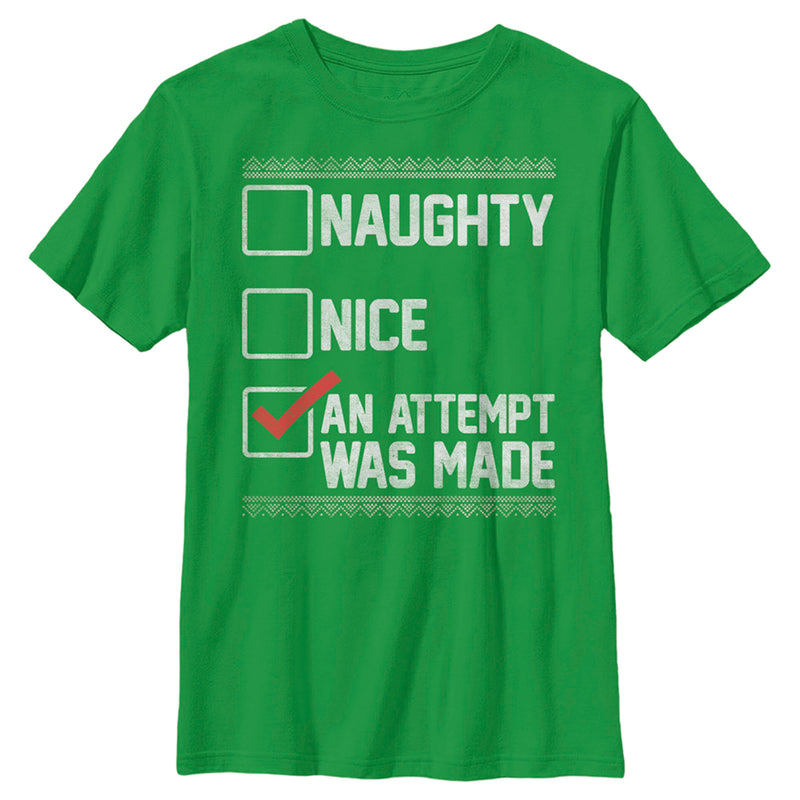 Boy's Lost Gods Christmas Attempt List T-Shirt