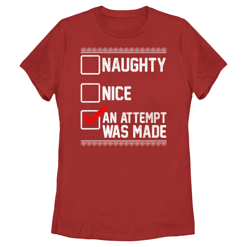 Women's Lost Gods Christmas Attempt List T-Shirt