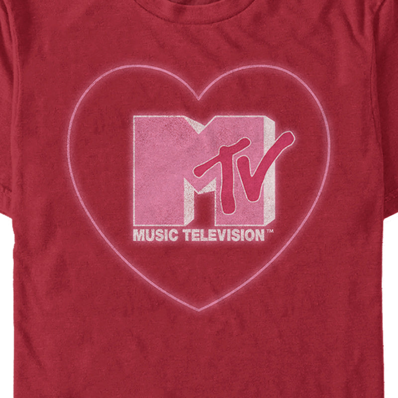 Men's MTV Valentine's Day Neon Heart Logo T-Shirt