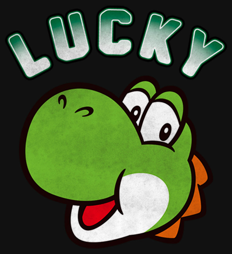 Men's Nintendo Super Mario St. Patrick's Day Lucky Yoshi Long Sleeve Shirt