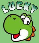 Girl's Nintendo Super Mario St. Patrick's Day Lucky Yoshi Retro T-Shirt