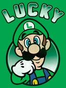 Junior's Nintendo Super Mario St. Patrick's Day Lucky Luigi Retro T-Shirt